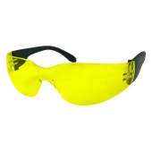 очки защитные "классик",  открытого типа желтые с черной дужкой (23-01-011) 100шт/кор