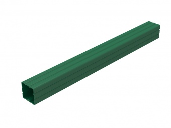 Опора 80х80х2 мм для ограждений RAL6005 (зеленый) (2,55 м)