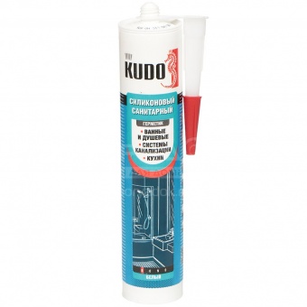 ерметик силиконовый KUDO KSK-121 санитарный белый 280 мл/12