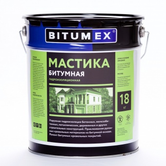 BITUMEX Мастика битумная гидроизоляционная (ведро 18 кг) ГОСТ 30693-2000
