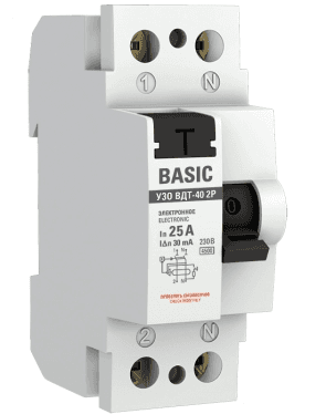 устройство защитного отключения узо вдт-40 2p 25а/ 30ма электронное basic /1