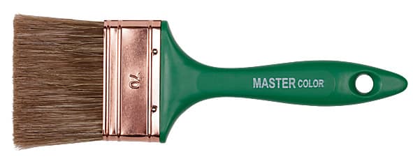 кисть флейцевая master color смеш. щетина 100мм, нерж.обжим, пласт.ручка, толщ. 16 мм, 70% пэt/30%/12