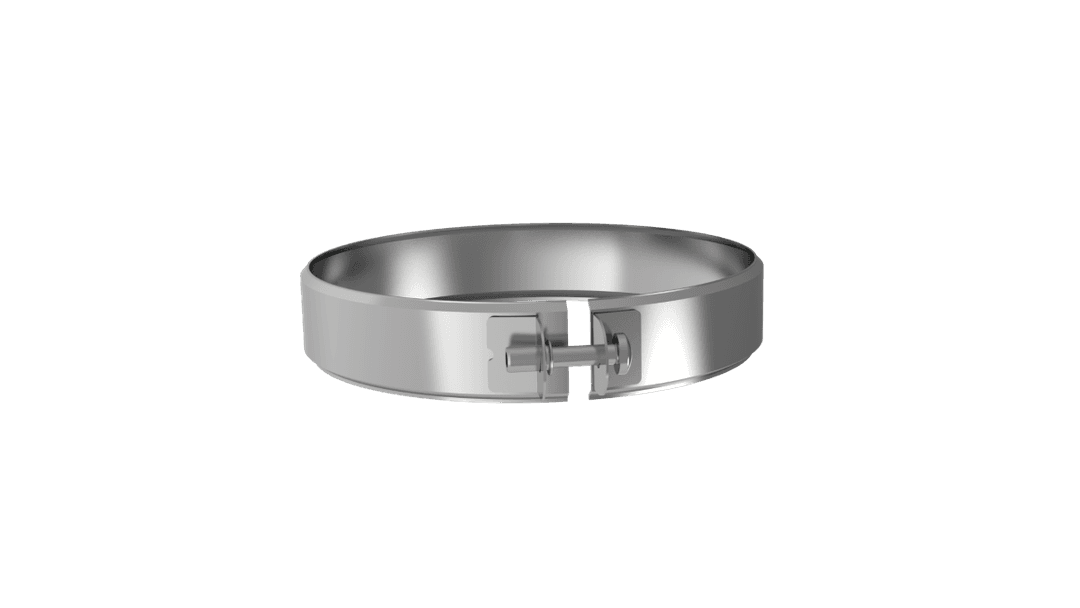 хомут обжимной 120, aisi 430/0,5мм, h=46мм