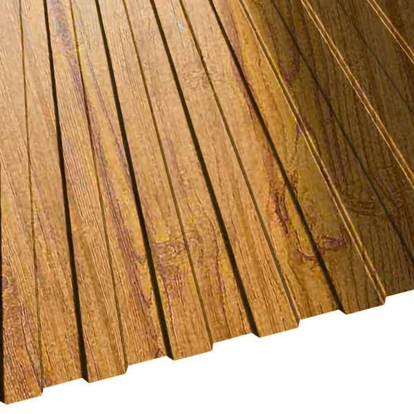 профлист с10 золотой дуб (ral ecosteel_t-01) 1150х2000х0,5мм обр. прокат