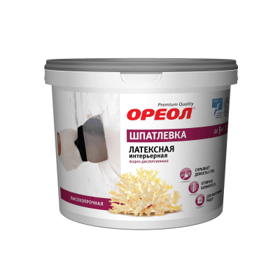 шпатлевка &quot;ореол&quot; для внутренних работ, 4 кг