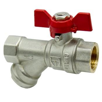 кран шаровый с фильтром 1/2&quot; (бабочка) hlv/8/ - 101293.n.01
