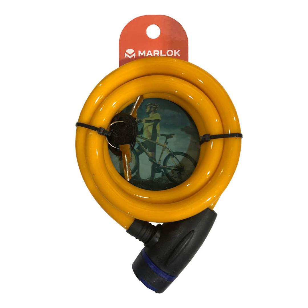 замок тросовый bc-t d=10мм l=2000мм ключ желтый marlok