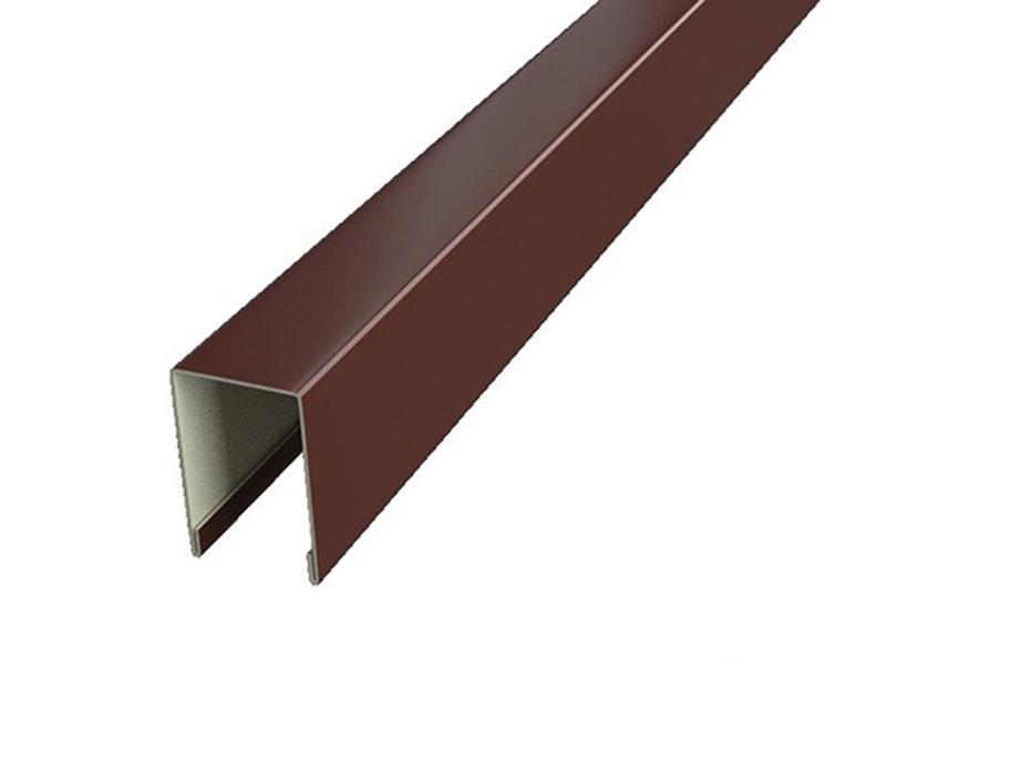 планка п-образная 13х27х2000 красное вино ral3005 0,45