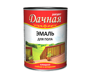 эмаль &quot;расцвет&quot; для пола алкидная &quot;дачная&quot; жёлто-коричневая  0.9 кг