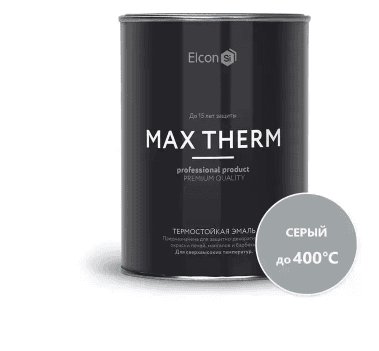эмаль элкон термостокойкая серая 1л (до 400*)