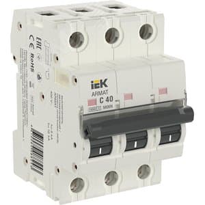 выключатель автоматический модульный 3p 40a х-ка c armat m06n iek /4