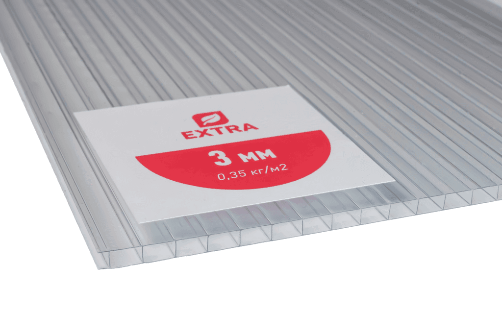 поликарбонат 3 мм extra 2,1х6 м ту