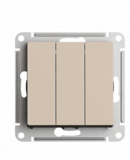 выключатель 3 кл. 10a 250b сх.1+1+1 atlasdesign песочный/5
