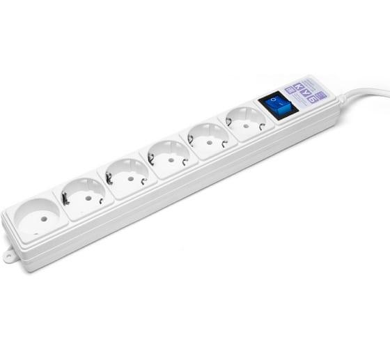 сетевой фильтр 6гн 1,9м 16а/3,5квт пвс 3х1 белый power cube
