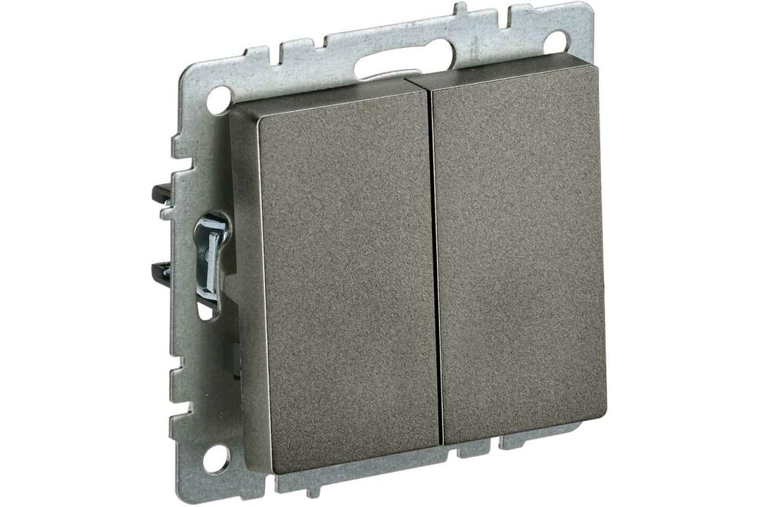 выключатель 2 кл. 10а 230b вс10-2-0-бртб brite бронза/iek/10