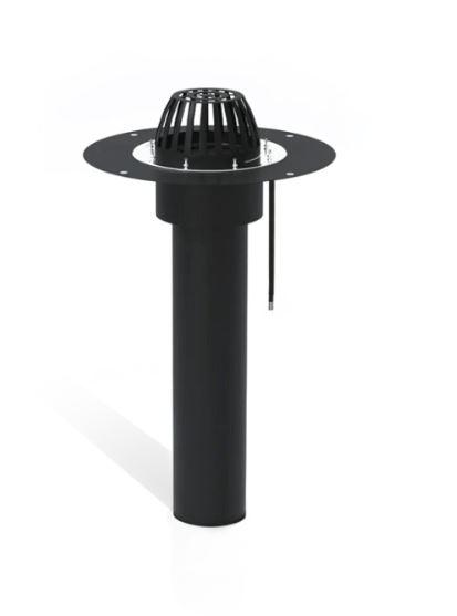 воронка кровельная обогреваемая plastfoil vortex d=110 мм, длина 350-450 мм