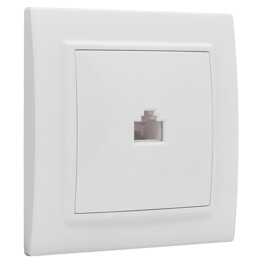 розетка компьютерная 1-м rj-45 минск белая ekf basic/10