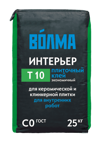 смесь сухая цементная клеевая волма-интерьер, 25 кг