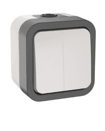 выключатель открытой установки 2 кл. 10а ip55 ts205 tors белый iek/10