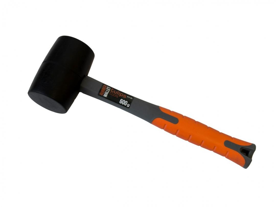 киянка tulips tools черная, 600 г, фибергласс