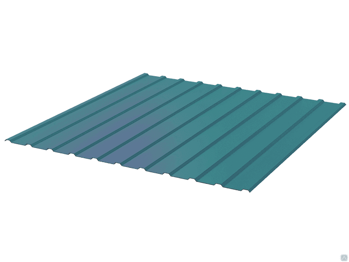 профлист с21 бирюза (ral 5021) 1150х2000х0,40мм (2,3м2)