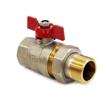 кран шаровый со сгоном 1" (25) (бабочка/американка) hlv/6/ - 101227.n.03