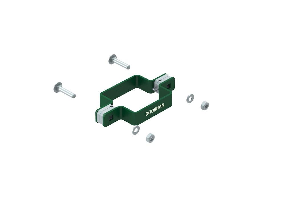 комплект хомута для столба 80х80 двухстороннего ral6005 (зеленый), doorhan