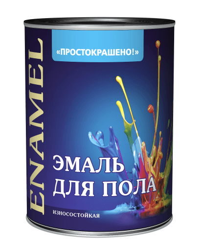 эмаль &quot;простокрашено!&quot; для пола золотисто-коричневая бау 1.8 кг 
