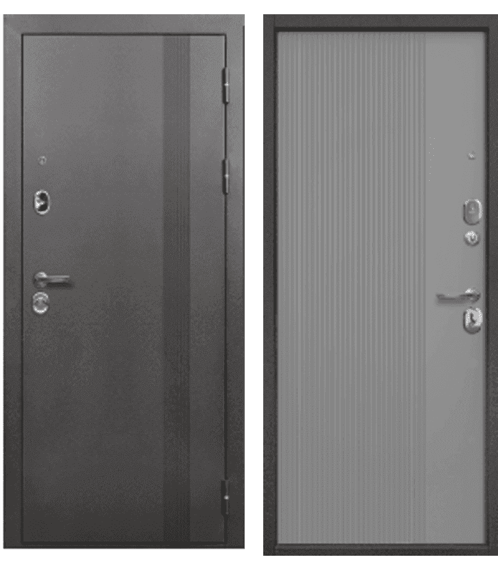 дверь вх.мет. е-трейд 960х2050*90мм вертикаль серая правая (960r)