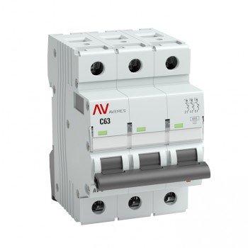 выключатель автоматический модульный 3p 25a 6ka х-ка с av-6 ekf averes /4
