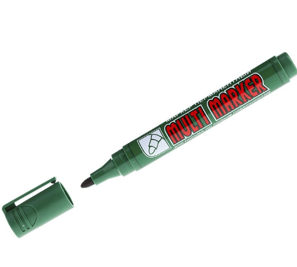 маркер перманентный crown multi marker зеленый ,3мм (12)