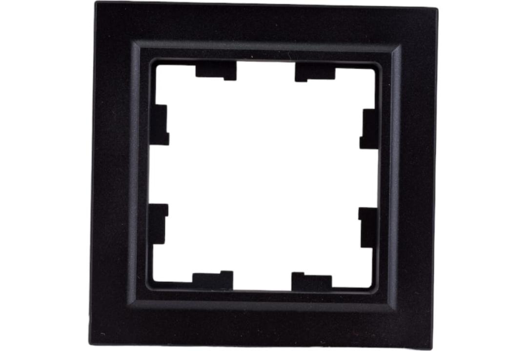 рамка 1-поставая ip44 ру-1-брч-44 brite черная iek/10