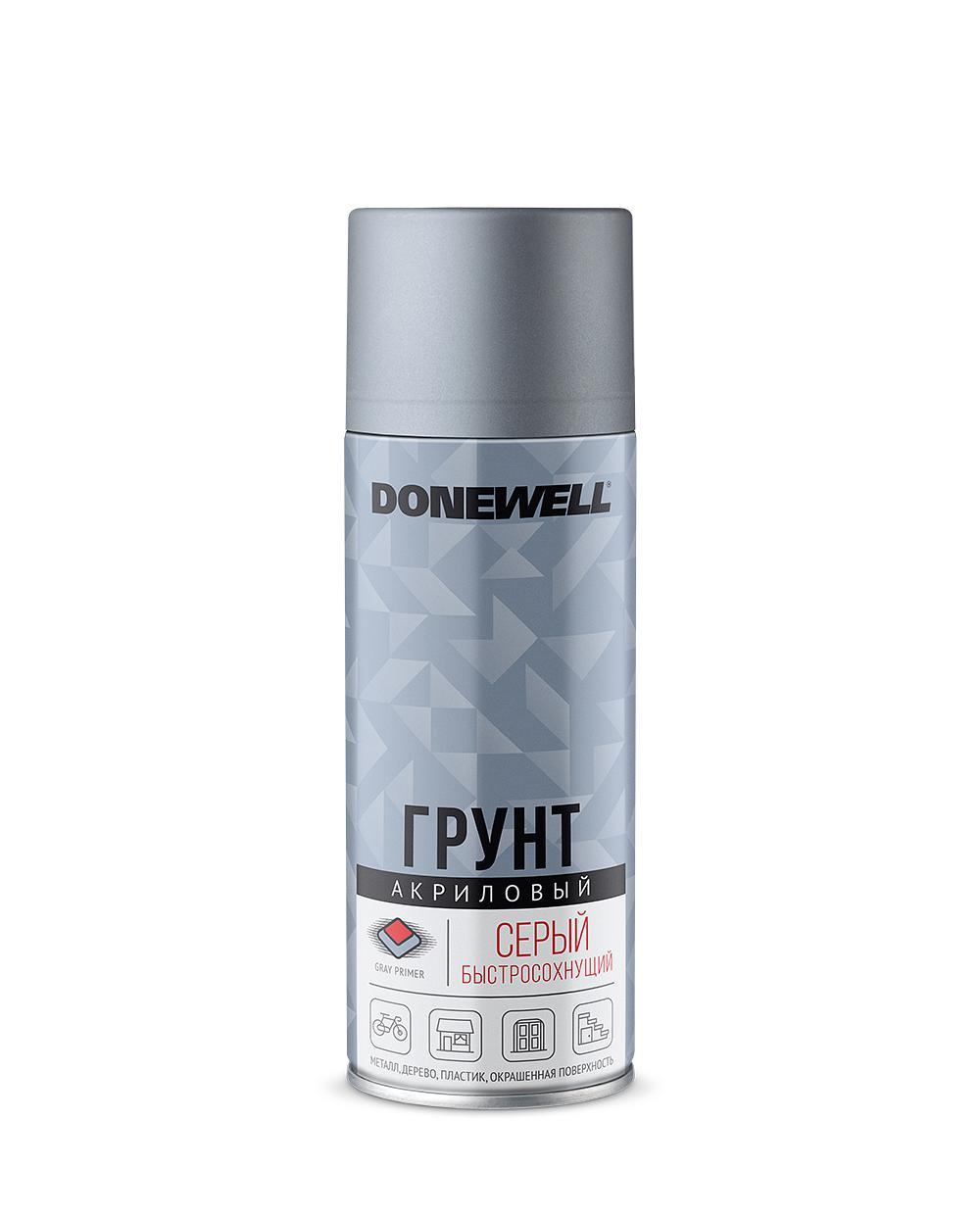грунт donewell универсальный акриловый серый 520мл/12шт
