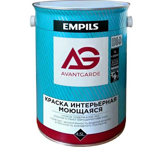 краска интерьерная моющаяся avantgarde (база а) матовая белая 4.5 л/6.2 кг/2/
