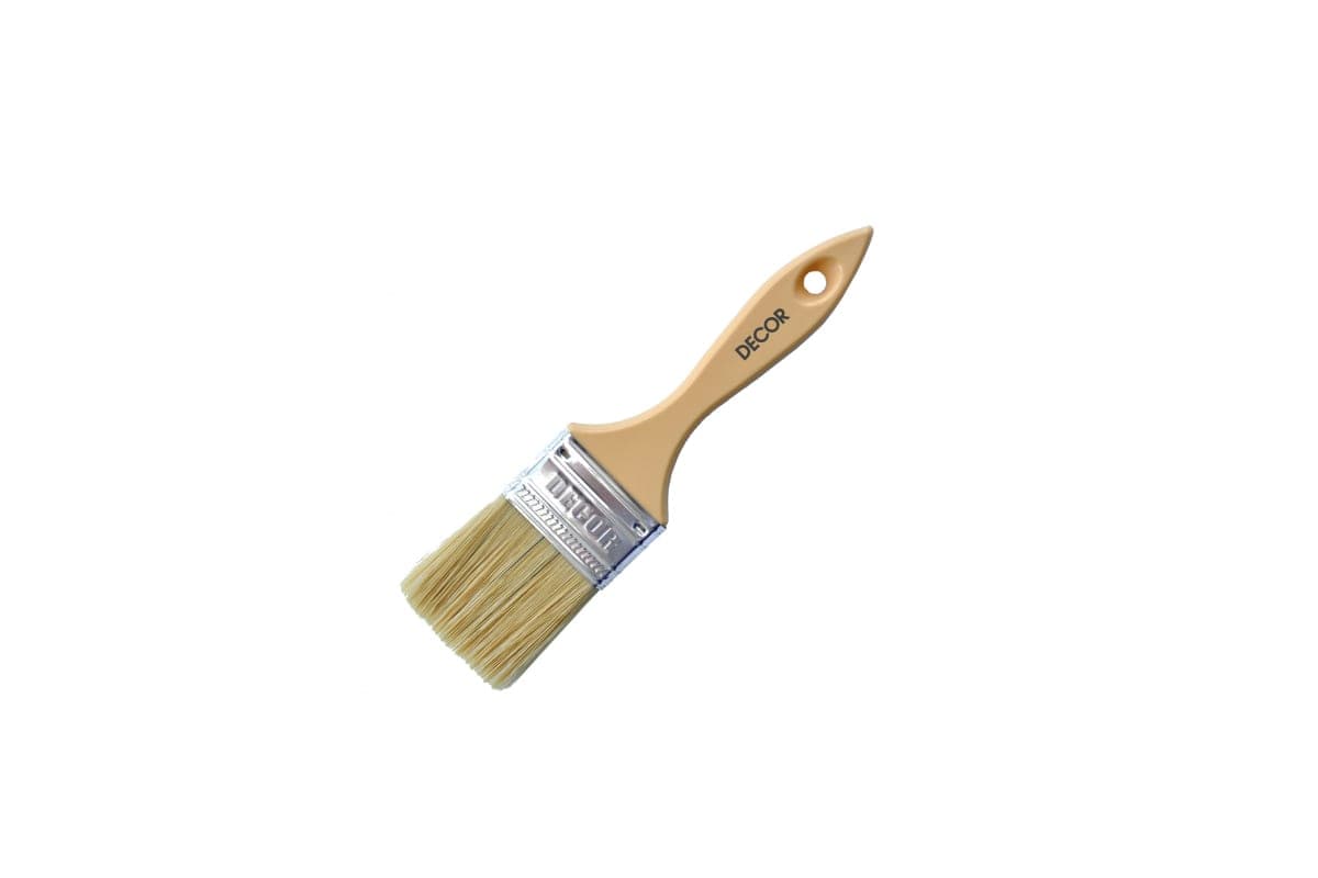кисть плоская "суббота" 75х14 мм светлая смеш. щетина пласт. ручка (126055) (12шт/144шт/288шт)