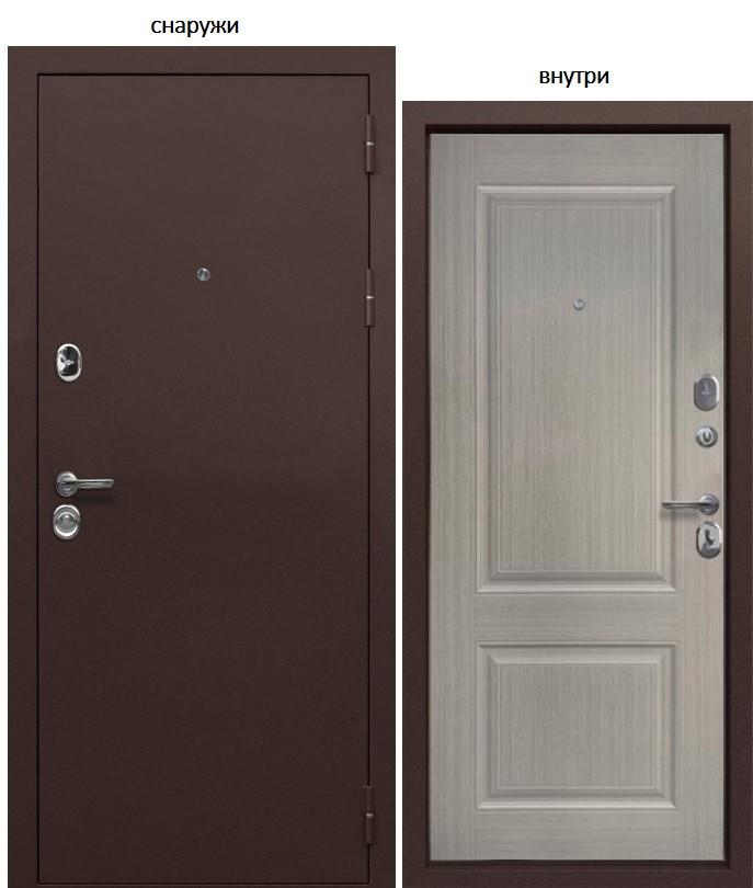 дверь вх.мет. е-трейд 960х2050*60мм бежевый клен правая (960r)