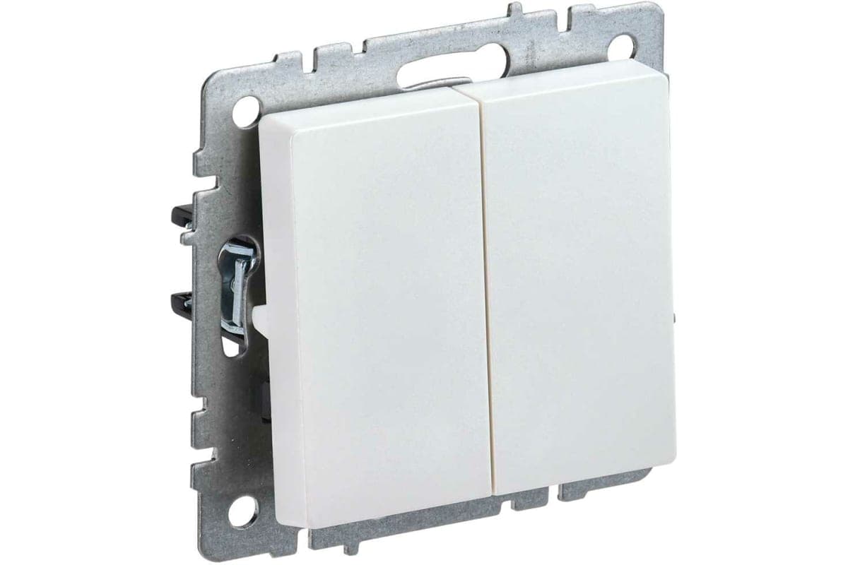 выключатель 2 кл. 10а 230b вс10-2-0-брж brite жемчуг/iek/10