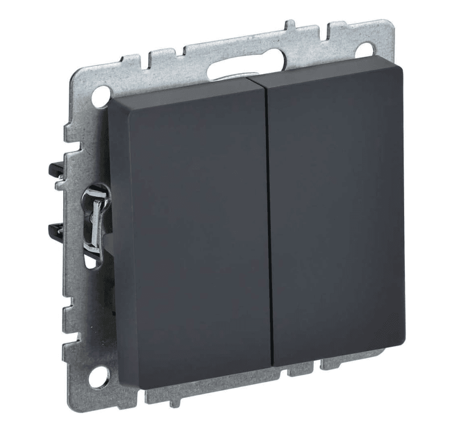 выключатель 2 кл. 10а 230b вс10-2-0-брг brite графит iek