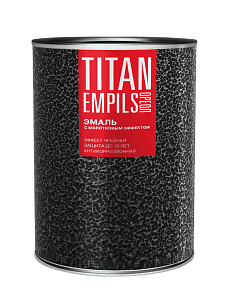 эмаль с молотковым эффектом алкидно-стирольная ореол titan чёрная 0.8 кг	/8/
