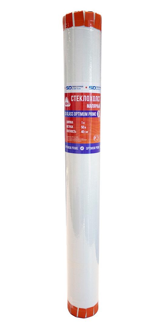 стеклохолст малярный sd-glass optimum prime 40 гр/м.кв.1м*50м, (18шт/уп)
