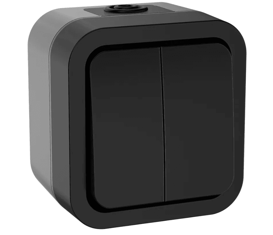 выключатель открытой установки 2 кл. 10а ip55 ts105 tors графит iek/10