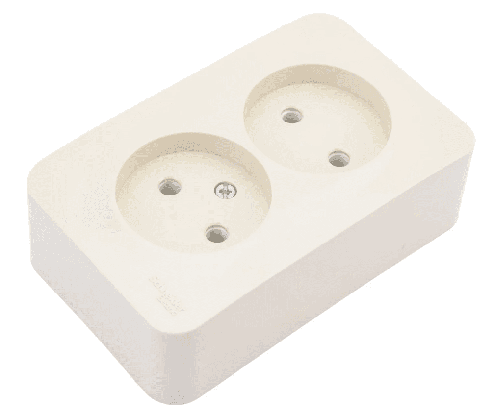 розетка открытой установки 2-м б/з без шторок 16а 250b ip20 blanca бежевый/10/20