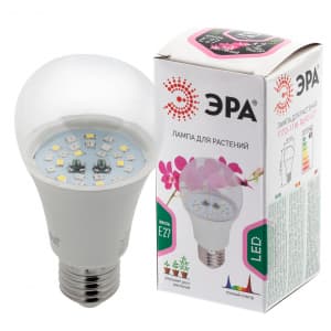 лампа для растений led fito 11w полный спектр ra90 e27 эра