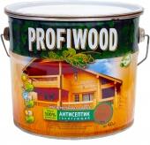антисептик лаковый profiwood тонирующий атмосферостойкий алкидный бук, 8кг