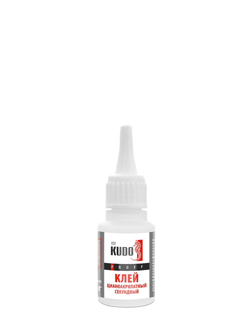 клей цианоакрилатный секундный kudo proff smb-020, 20 гр /20