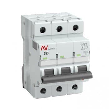 выключатель автоматический модульный 3p 25a 6ka х-ка с av-6 ekf averes /4