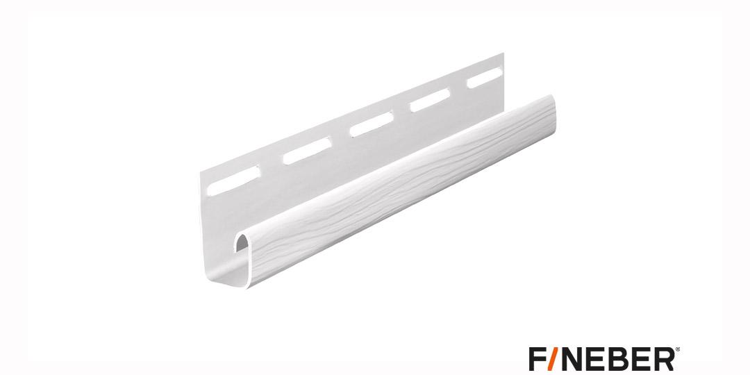 j-профиль к сайдингу fineber (белый) 3000*38*20мм/40шт/некондиция