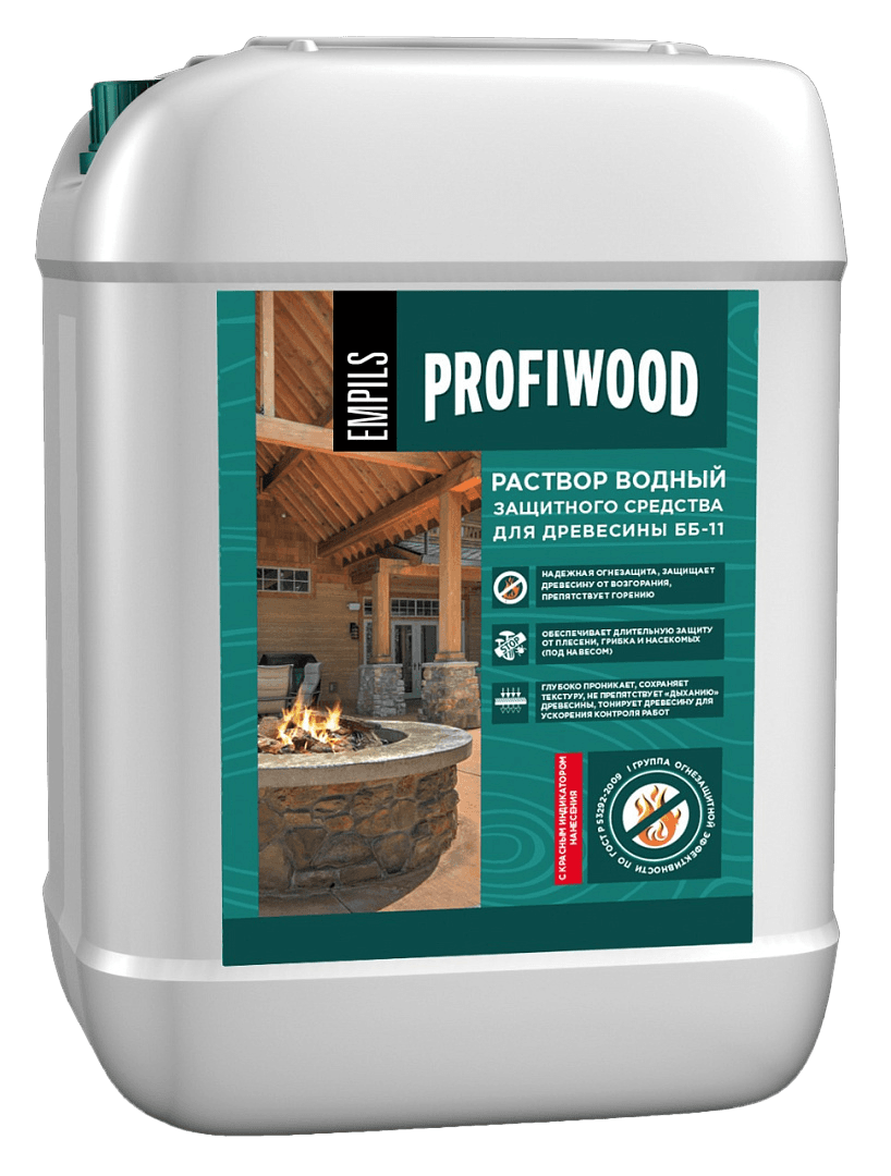 огнебиозащитный состав для древесины i гр profiwood бб-11 конц. с инд.10 кг некондиция