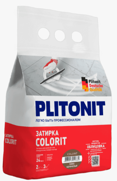 затирка для швов plitonit colorit светло-коричневая 2 кг