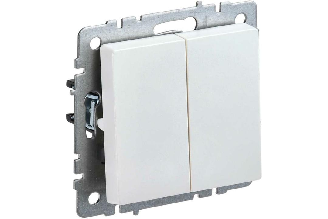выключатель 2 кл. 10а 230b вс10-2-0-брж brite жемчуг/iek/10